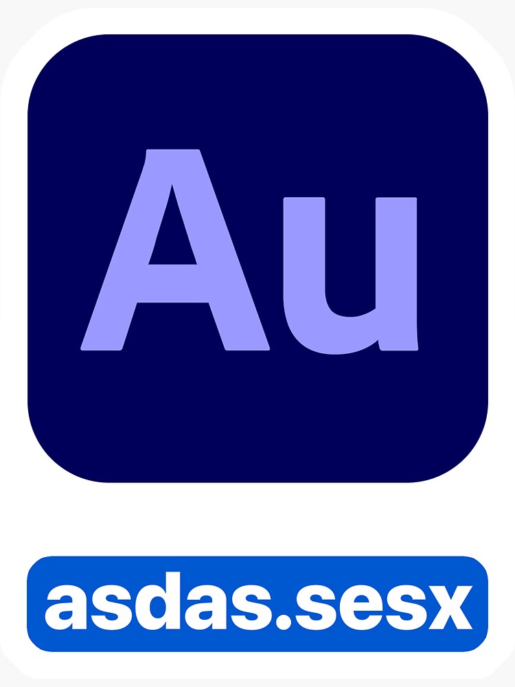 Adobe Audition CC icon with random file name asdas.sesx | Art Print