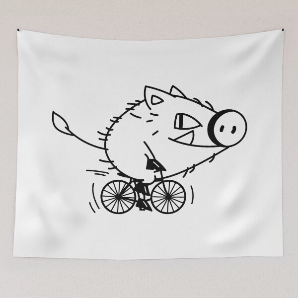 Item preview, Funny boar rides a bicycle designed and sold by spontania.