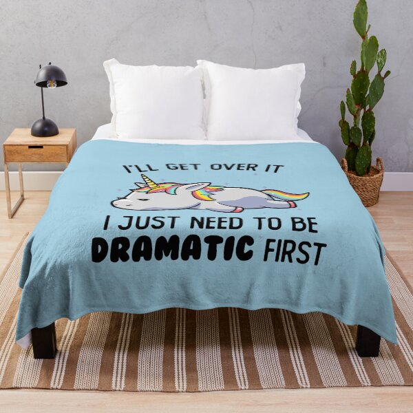 Item preview, I Just Need To Be Dramatic Lazy Unicorn Gift designed and sold by EduEly.