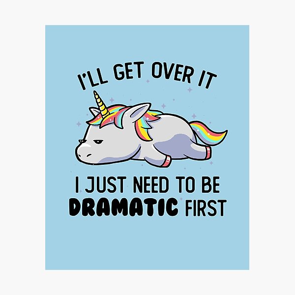 Item preview, I Just Need To Be Dramatic Lazy Unicorn Gift designed and sold by EduEly.
