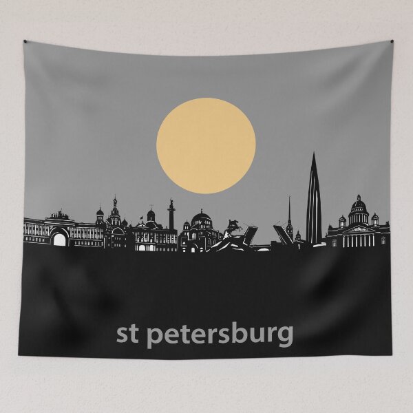 Item preview, saint petersburg skyline minimal designed and sold by BekimART2.