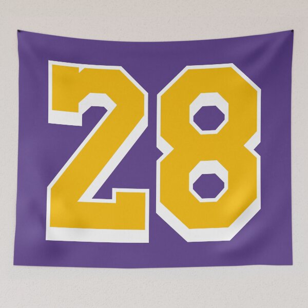 Item preview, 28 Yellow Number Twenty-eight Purple Basketball Jersey designed and sold by elhefe.