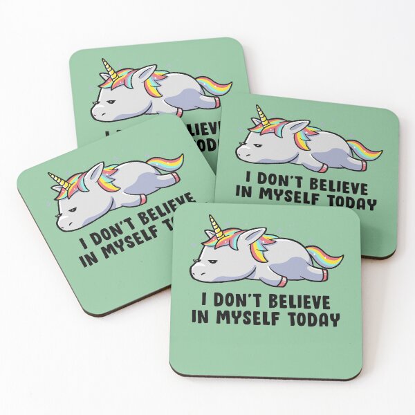 Item preview, I Don’t Believe In Myself Lazy Unicorn Gift designed and sold by EduEly.