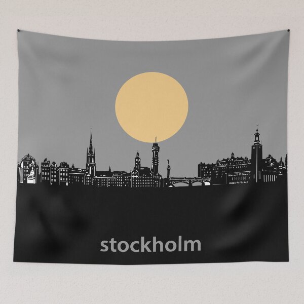 Item preview, stockholm skyline minimal designed and sold by BekimART2.