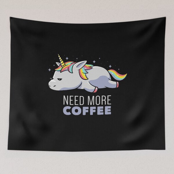 Item preview, Need More Coffee Lazy Unicorn Gift designed and sold by EduEly.