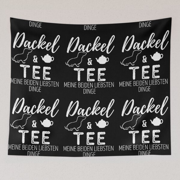 Item preview, Dachshund & Tea Print | black designed and sold by TheDachshund.