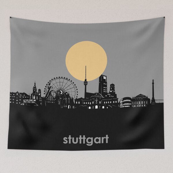 Item preview, stuttgart skyline minimal designed and sold by BekimART2.