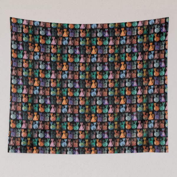 Item preview, Geometricats - Dark Colours designed and sold by Hippopottermiss.