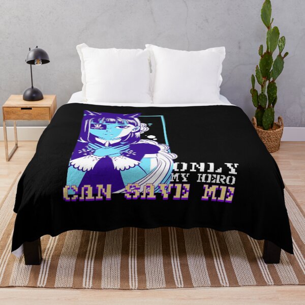 Item preview, Only My Hero Can Save Me Retro Gaming Anime Girl designed and sold by fifty-bucks.