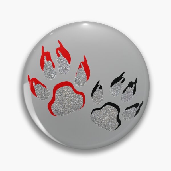 Item preview, red and black glitter paw prints designed and sold by Julia Santos.