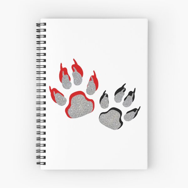 Item preview, red and black glitter paw prints designed and sold by Julia Santos.