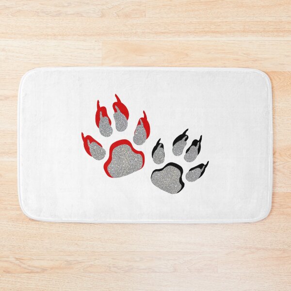 Item preview, red and black glitter paw prints designed and sold by Julia Santos.