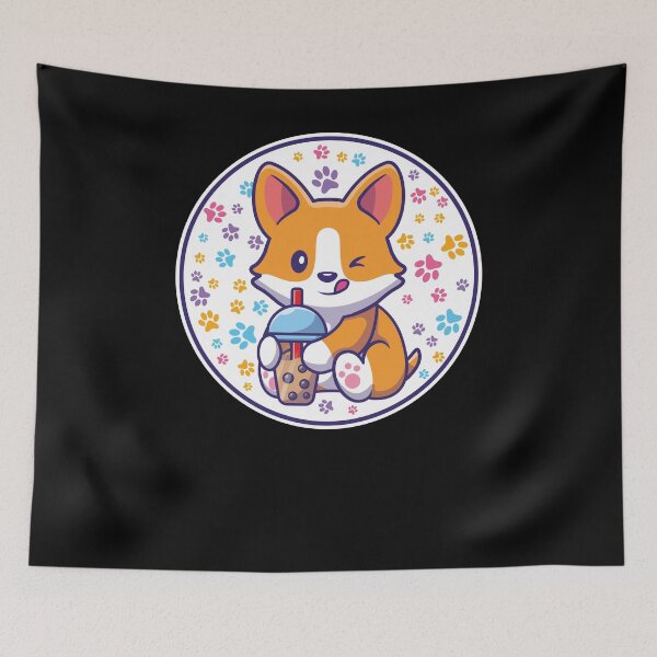 Item preview, Cute Dog - Boba Cute Anime Dog Corgi Kawaii Tea Drink designed and sold by IyadBro.