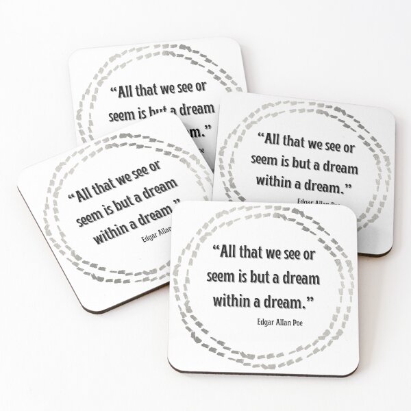 Item preview, Edgar Allan Poe. "All that we see or seem is but a dream within a dream." designed and sold by Yararo.