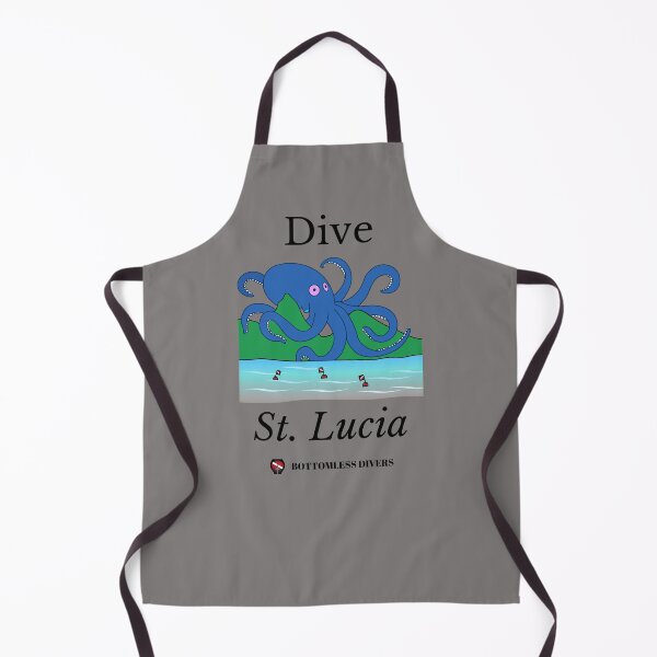 Item preview, Dive St. Lucia Blue Octopus with Black Font designed and sold by BottomlessDiver.