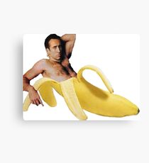 Nicholas Cage Sexy Banana Pose Canvas Print