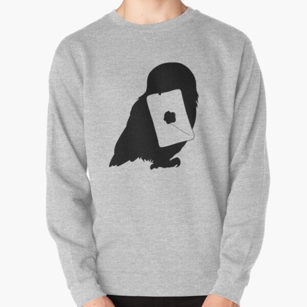 Magic Owl and Letter Silhouette Pullover Sweatshirt