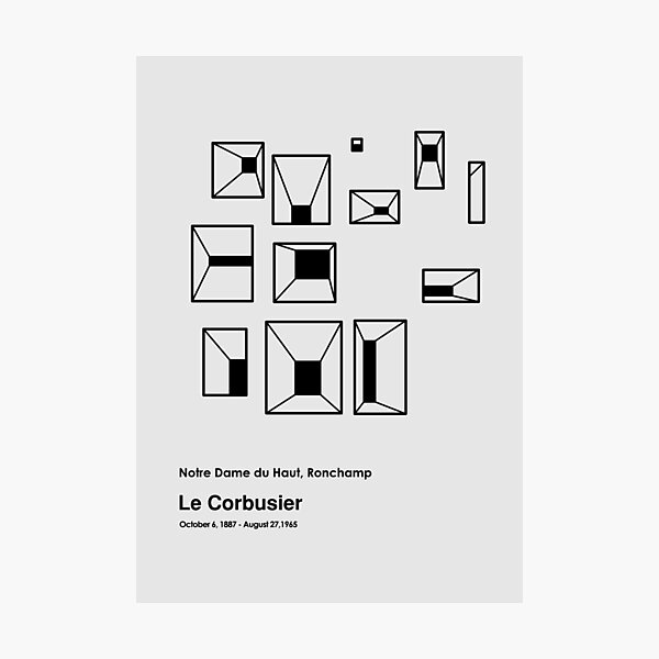 Le Corbusier Notre Dame du Haut Building Photographic Print