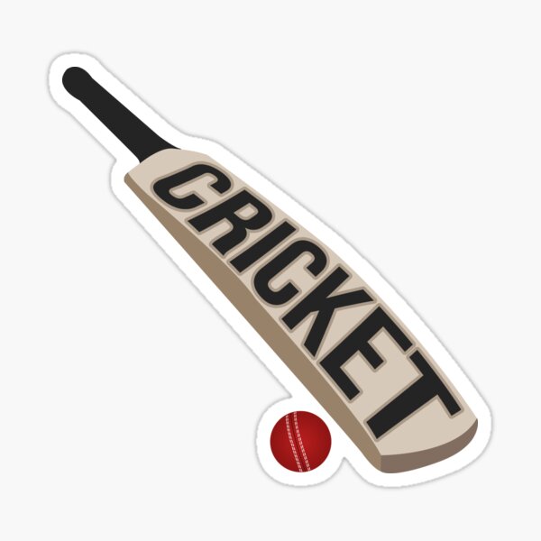 "Cricket Bat and Ball" Sticker for Sale by WavyAesthetics Redbubble