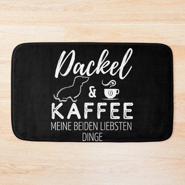 Item preview, Dachshund & Coffee Print | black designed and sold by TheDachshund.