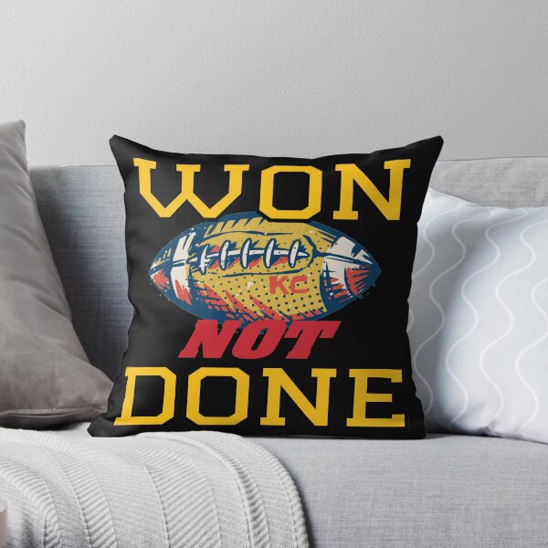 Won Not Done | KC Division Title 2020 | Next Stop: The Big Bowl Game Throw Pillow