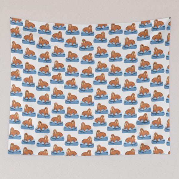 Item preview, walrus on the iceberg cute animal character designed and sold by artsofy.
