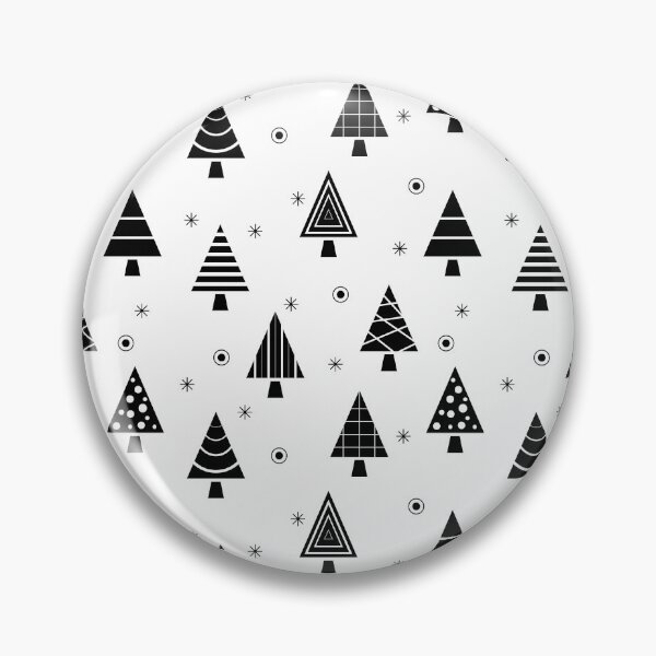 Item preview, Holiday Christmas Tree Pattern (black/white) designed and sold by Design Minds Boutique.