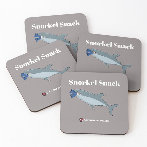 Item preview, Shark Snorkel Snack with White Font designed and sold by BottomlessDiver.
