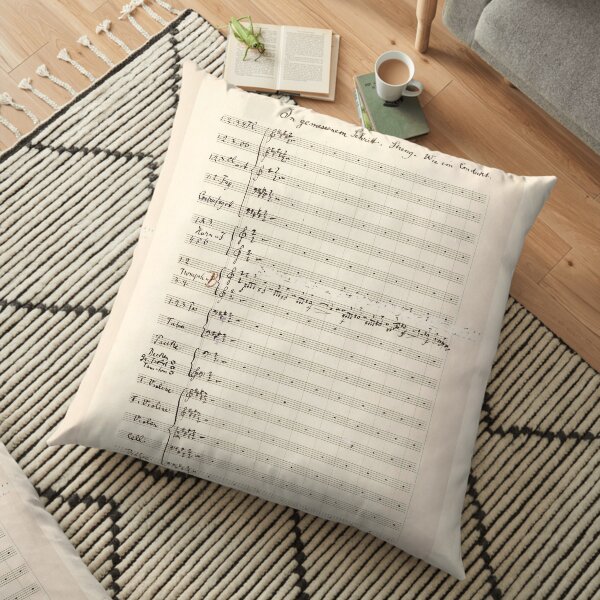 Mahler | Symphony 5 | Original manuscript score Floor Pillow