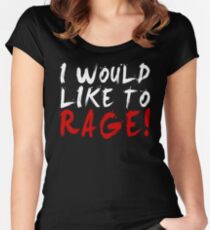 I WOULD LIKE TO RAGE!!! - Grog Strongjaw (White) Women's Fitted Scoop T-Shirt