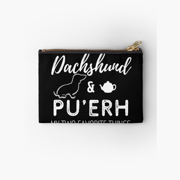 Item preview, Dachshund & Pu'erh Print | black designed and sold by TheDachshund.