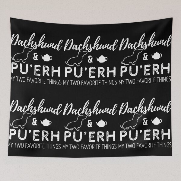 Item preview, Dachshund & Pu'erh Print | black designed and sold by TheDachshund.