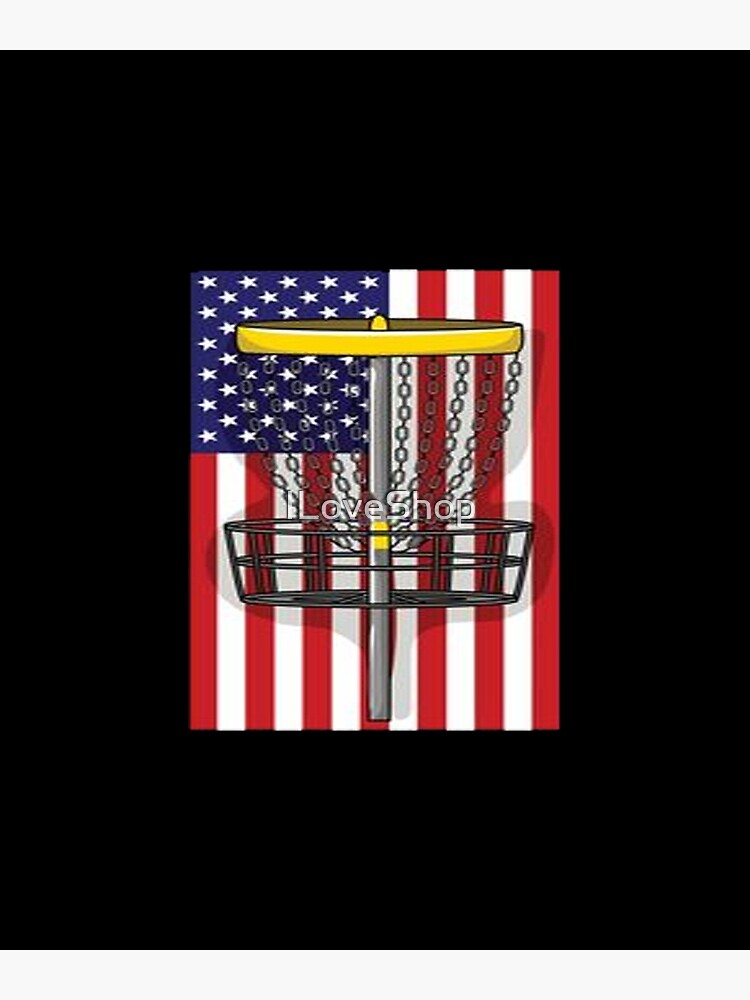 "Cool US Flag Disc Golf Basket" Poster for Sale by Redbubble