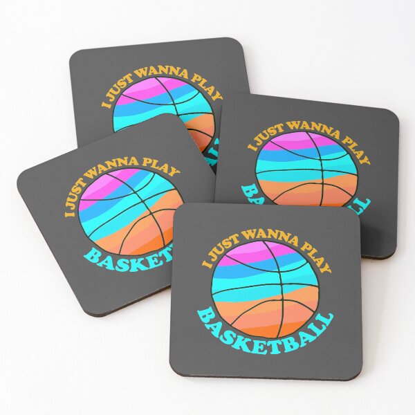 Item preview, I Just Wanna Play Basketball Blue Arch Text designed and sold by Chubuter.