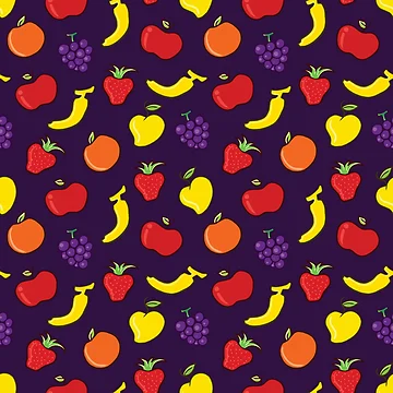 Artwork thumbnail, Seamless Hand-Drawn Fruit Pattern by RADesigns21