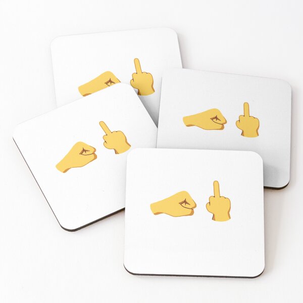 Item preview, Fist bump and middle finger emojis designed and sold by Maggie Fontanini.