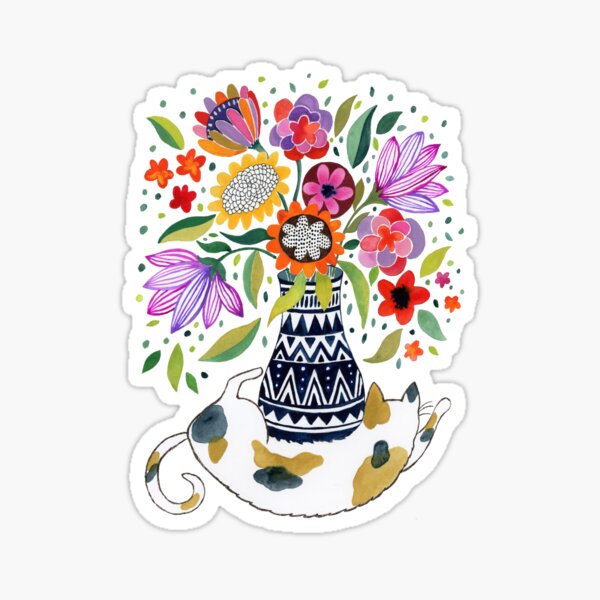 Calico Bouquet Sticker