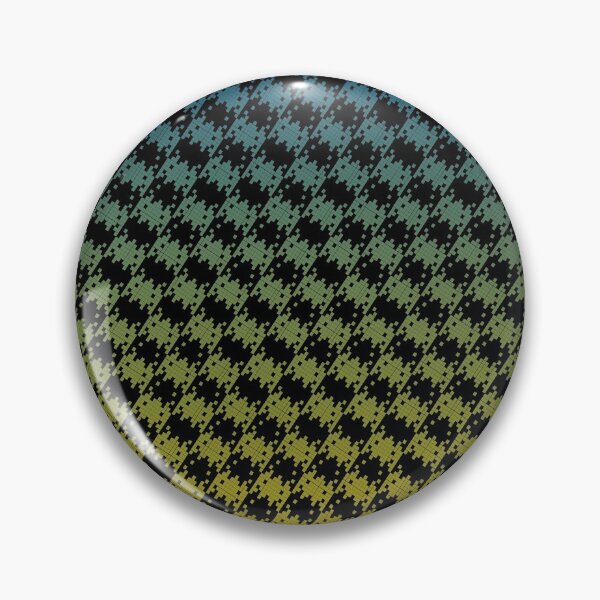 Item preview, Space Invader Dogtooth Pattern Black Blue and Yellow Fade designed and sold by Quooki.