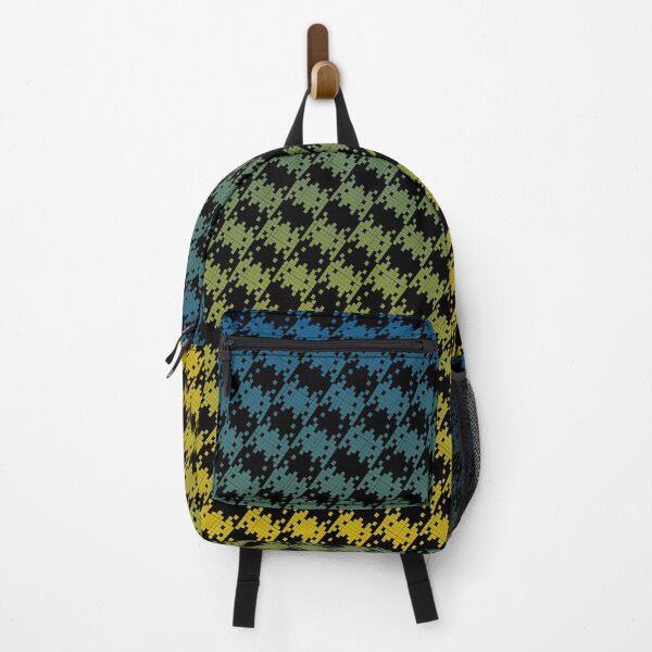 Item preview, Space Invader Dogtooth Pattern Black Blue and Yellow Fade designed and sold by Quooki.