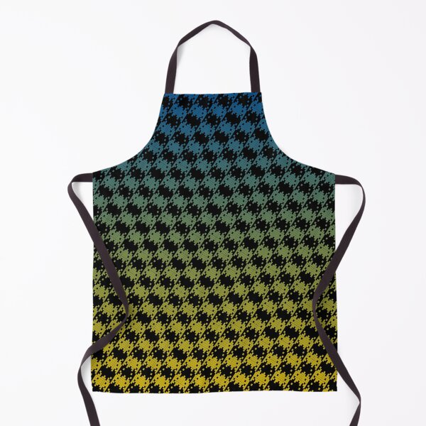 Item preview, Space Invader Dogtooth Pattern Black Blue and Yellow Fade designed and sold by Quooki.