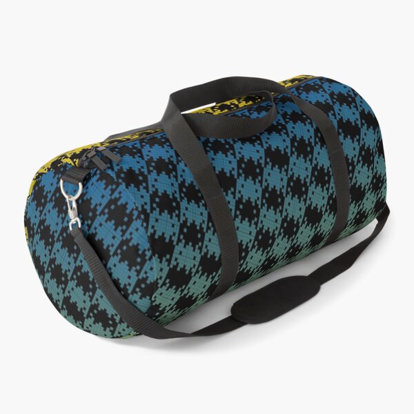 Item preview, Space Invader Dogtooth Pattern Black Blue and Yellow Fade designed and sold by Quooki.
