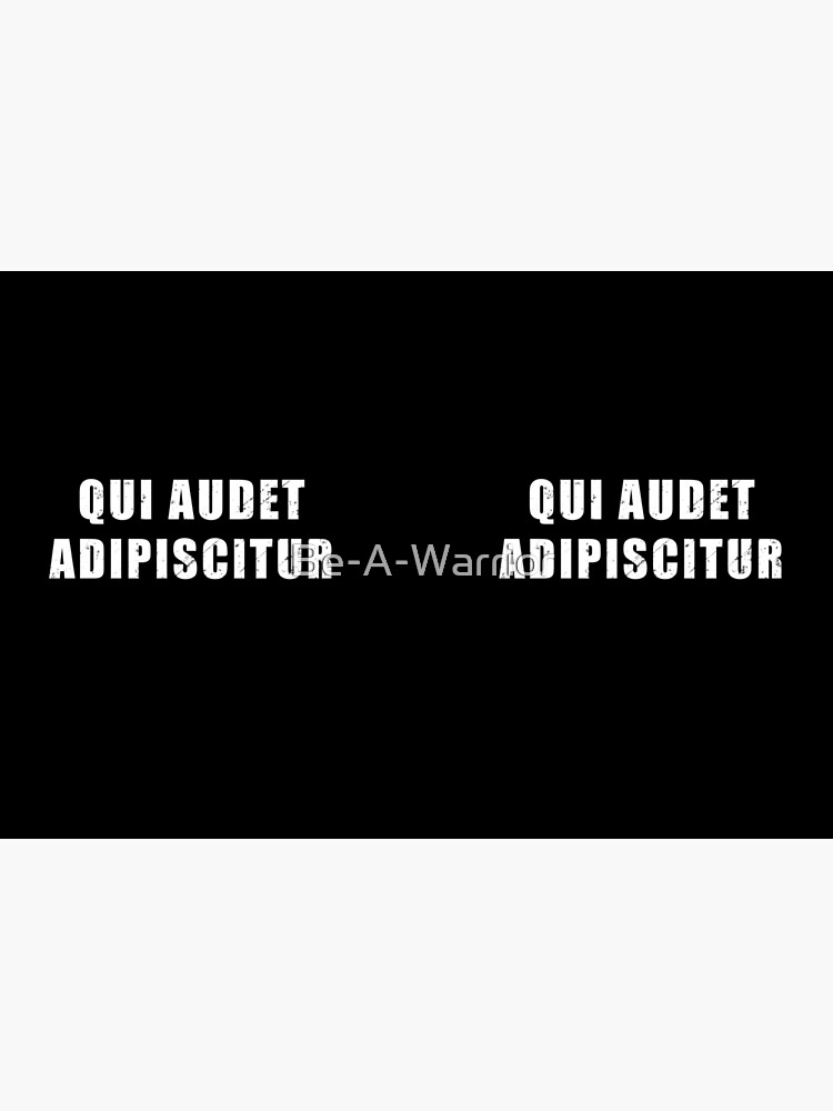 Qui Audet Adipiscitur - Latin phrase meaning Who Dares Wins | Sticker