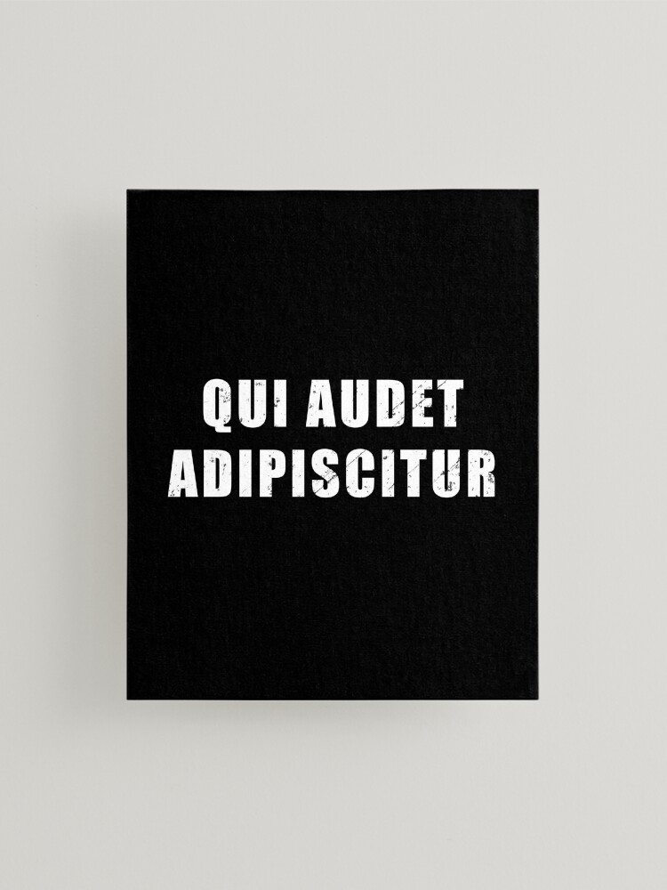 Qui Audet Adipiscitur Latin phrase meaning