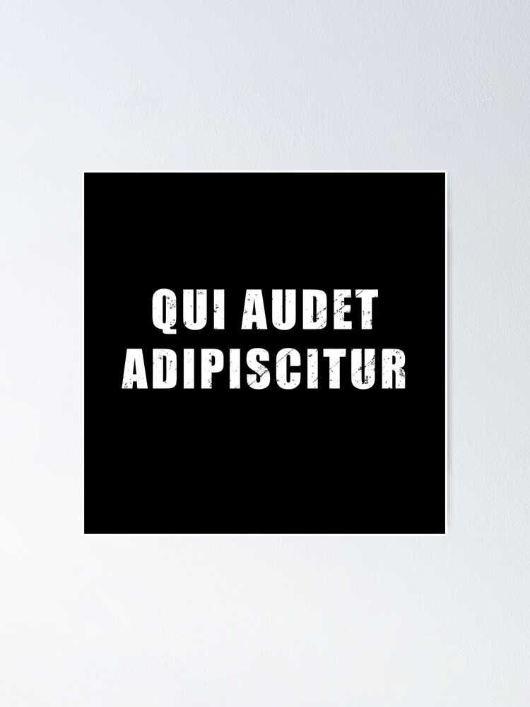 Qui Audet Adipiscitur - Latin phrase meaning Who Dares Wins | Sticker