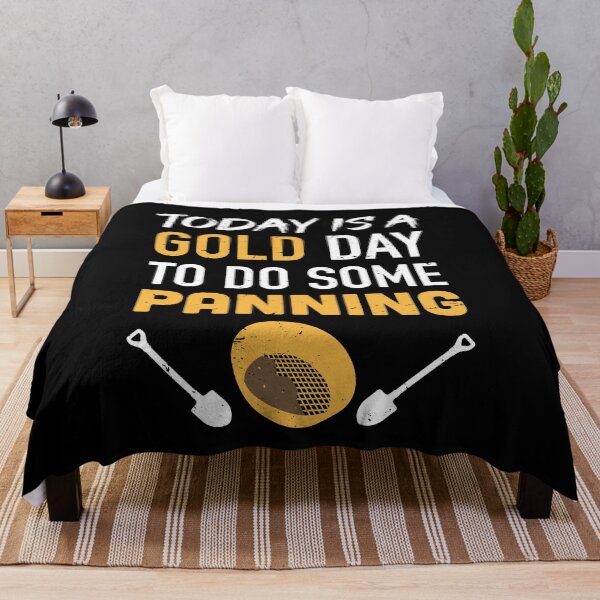 Item preview, Today is a GOLD day to do some panning / Gold Miner Digger  / Treasure Hunting / gold panning gift idea / panning present designed and sold by anodyle.