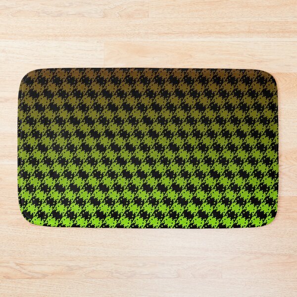 Item preview, Space Invader Dogtooth Pattern Black Brown and Lime Fade designed and sold by Quooki.