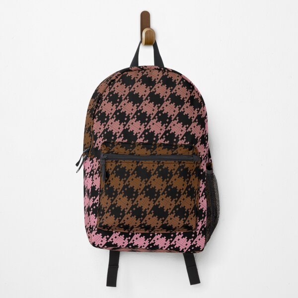 Item preview, Space Invader Dogtooth Pattern Black Brown and Pink Fade designed and sold by Quooki.