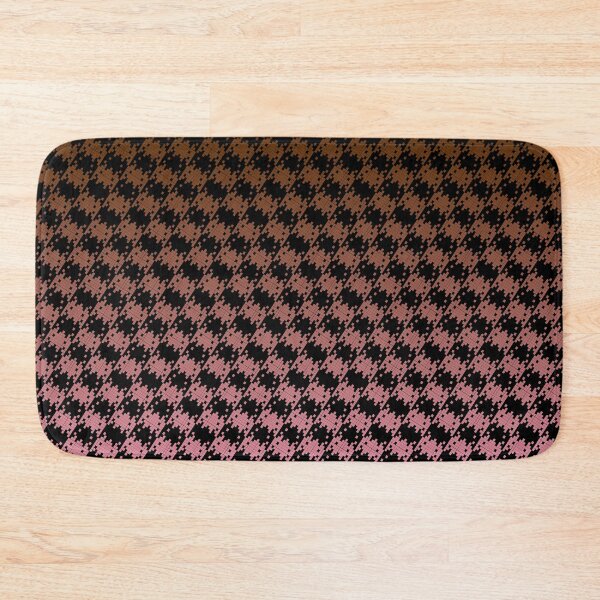 Item preview, Space Invader Dogtooth Pattern Black Brown and Pink Fade designed and sold by Quooki.