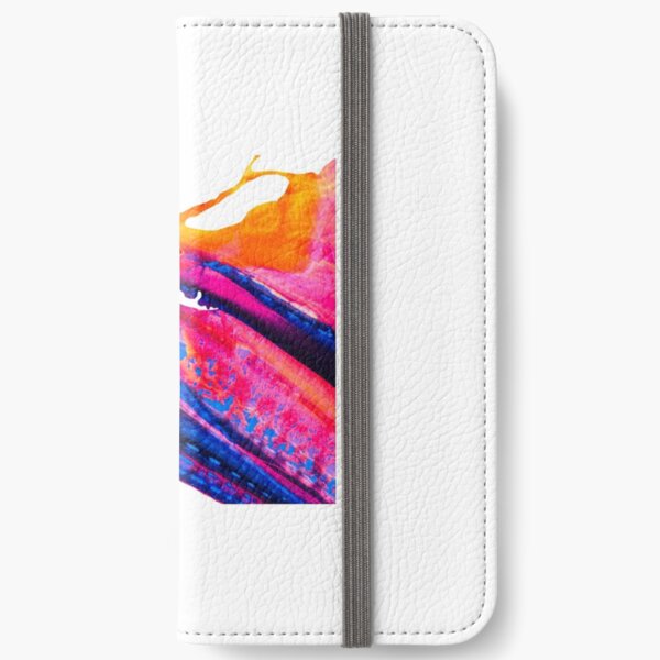 Abstract X swoosh (orange/blue/pink/purple) iPhone Wallet