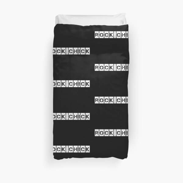 Rock Chick (For Black Clothing) Duvet Cover